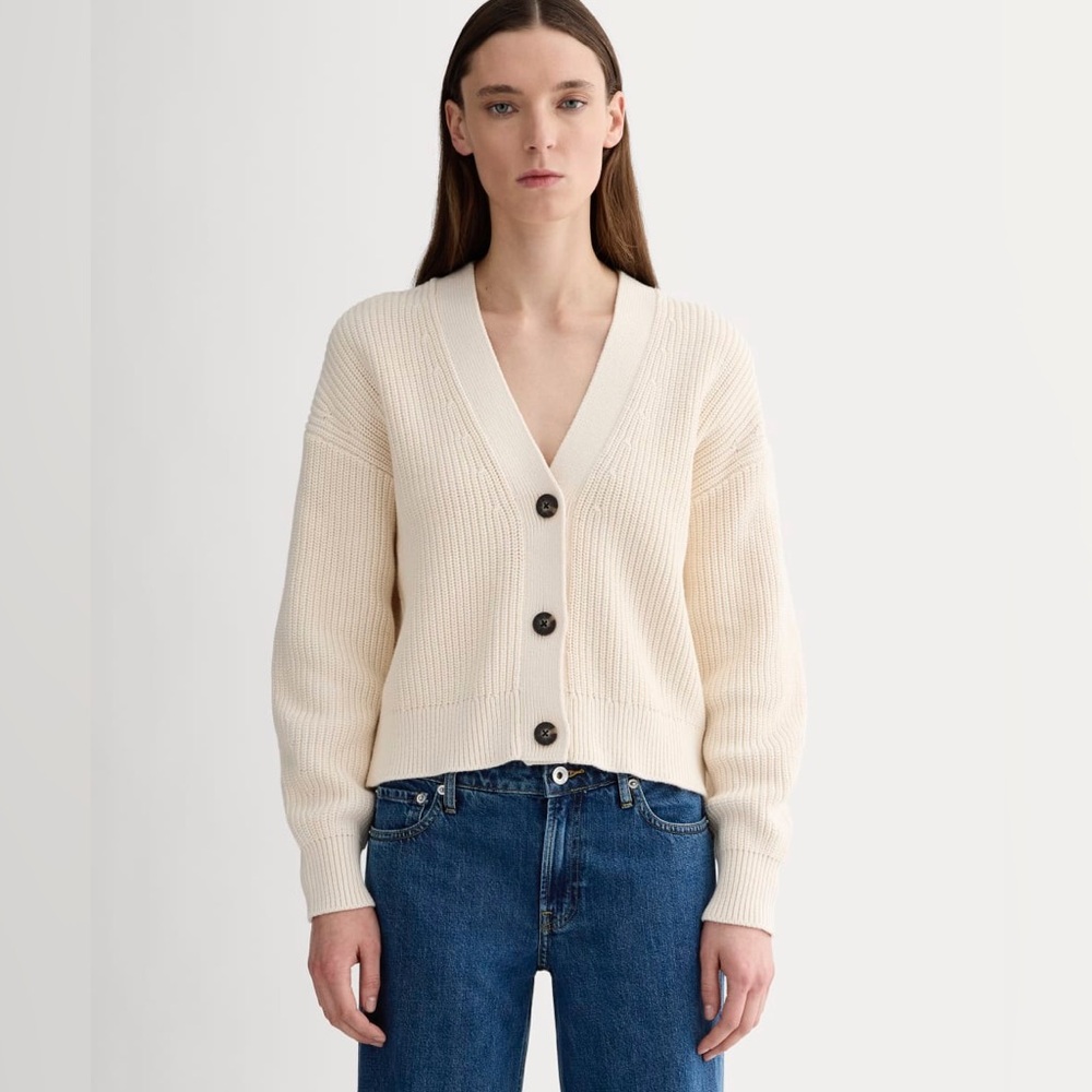 Everlane The Boxy Cardigan In Everyday Cotton